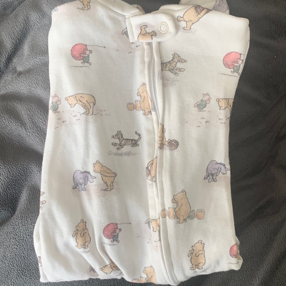 pottery barn Winnie the Pooh footie romper